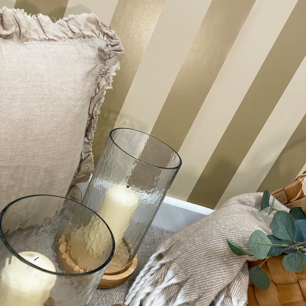 Belgravia Decor Fernhurst Stripe Beige Wallpaper Image 3