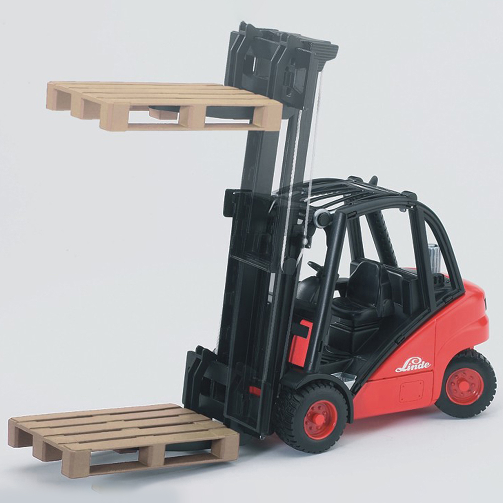 Bruder Kids Linde H30D Forklift with 2 Pallets Playset Model Image 5