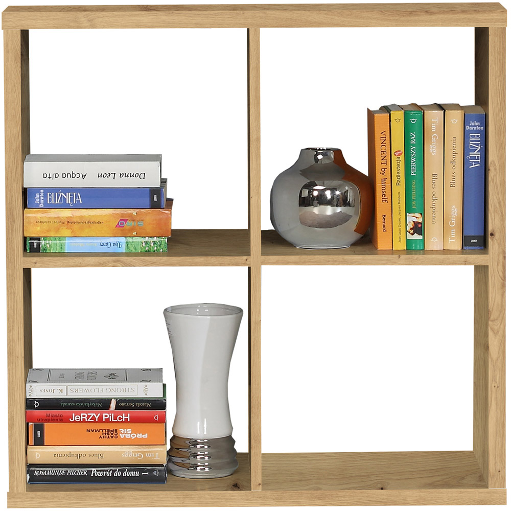 Florence Mauro 4 Cube Artisan Oak Bookshelf Image 6