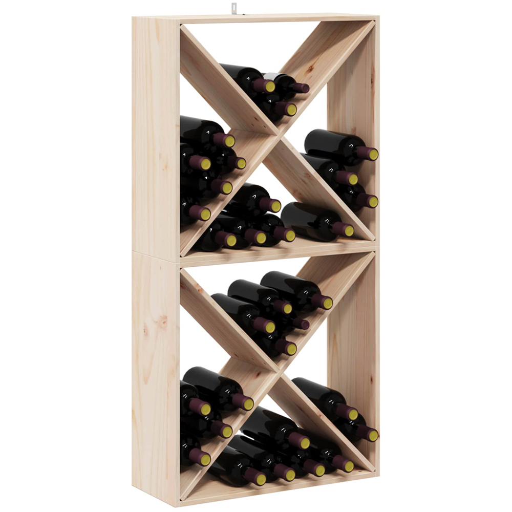 vidaXL 4 Shelf Brown Freestanding Wine Rack Set of 2 Image 3