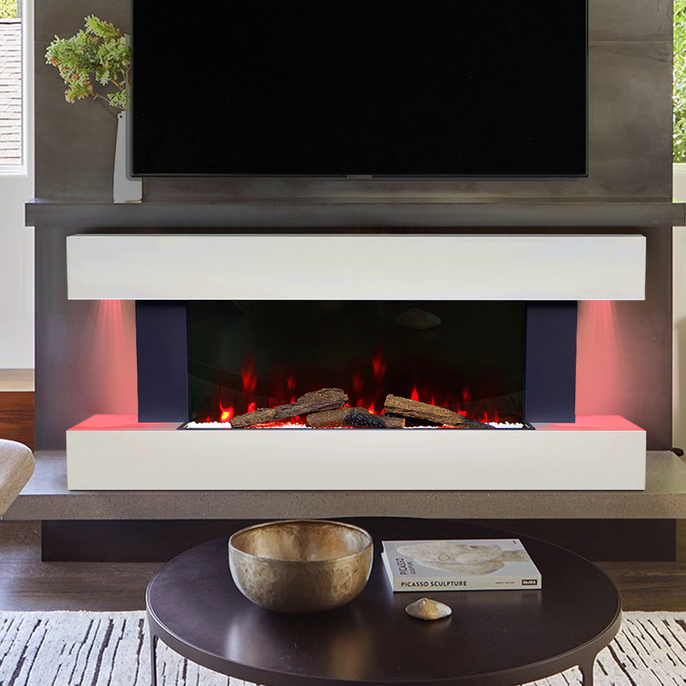 Living and Home Freestanding Electric Fireplace with Remote Image 7