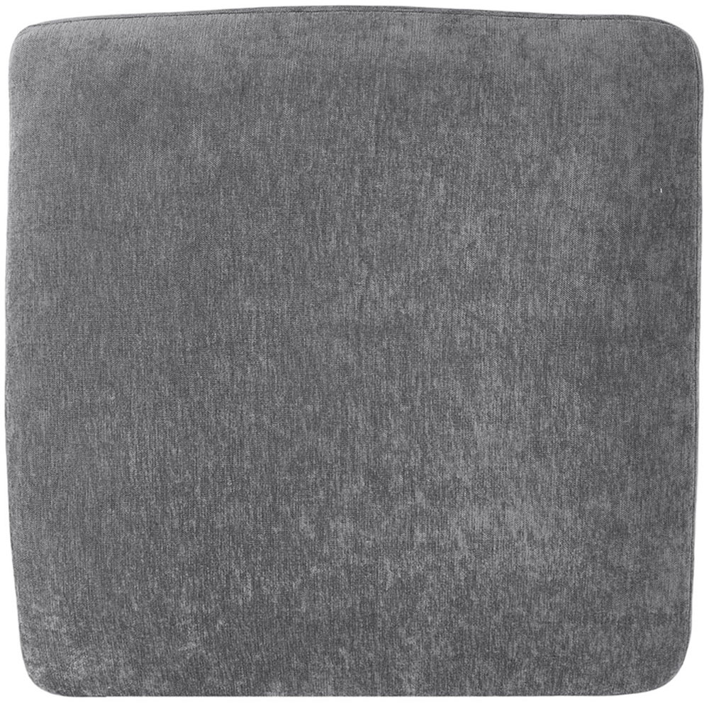 Living and Home 4 Seater Grey Chenille Sofa with Footstool and Cup Holders Image 6