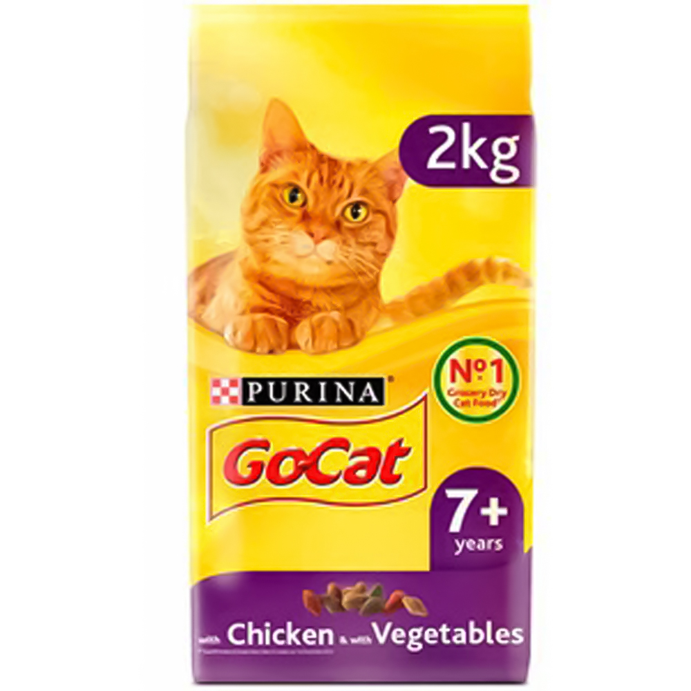 Purina Go Cat Chicken Rice and Veg Dry Senior Cat Food 2kg Image 2