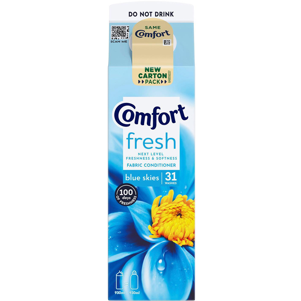 Comfort Blue Skies Fabric Conditioner 31 Washes 930ml 6 Pack Image 2