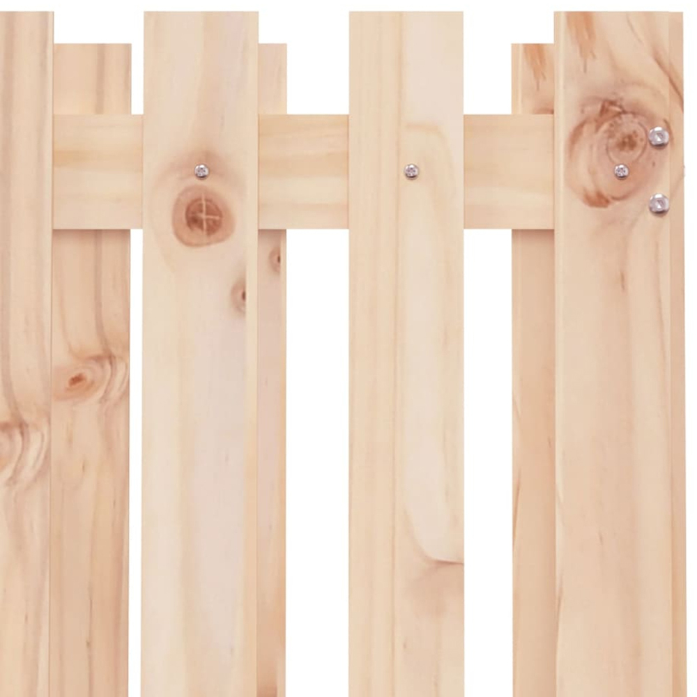 vidaXL Natural Solid Pine Wood Fence Design Garden Planter 70 x 70 x 70cm Image 6
