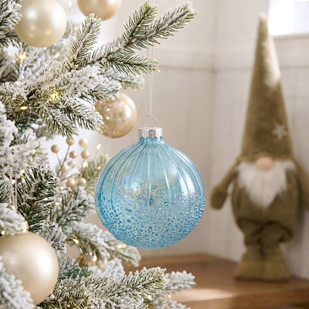 Opaque Bauble with Lustre Blue Image 2