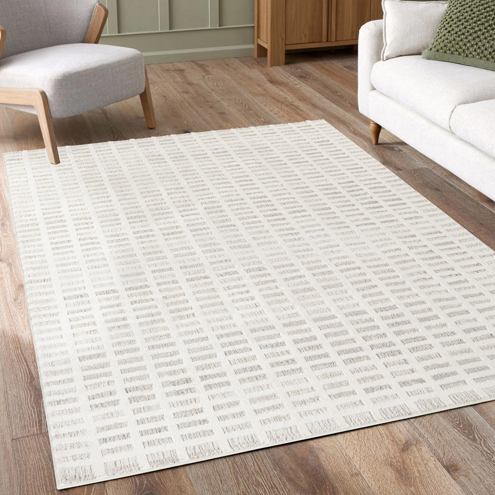 Desire Rugs Mabel Stone Grid Design Rug 120 x 170cm Image 5