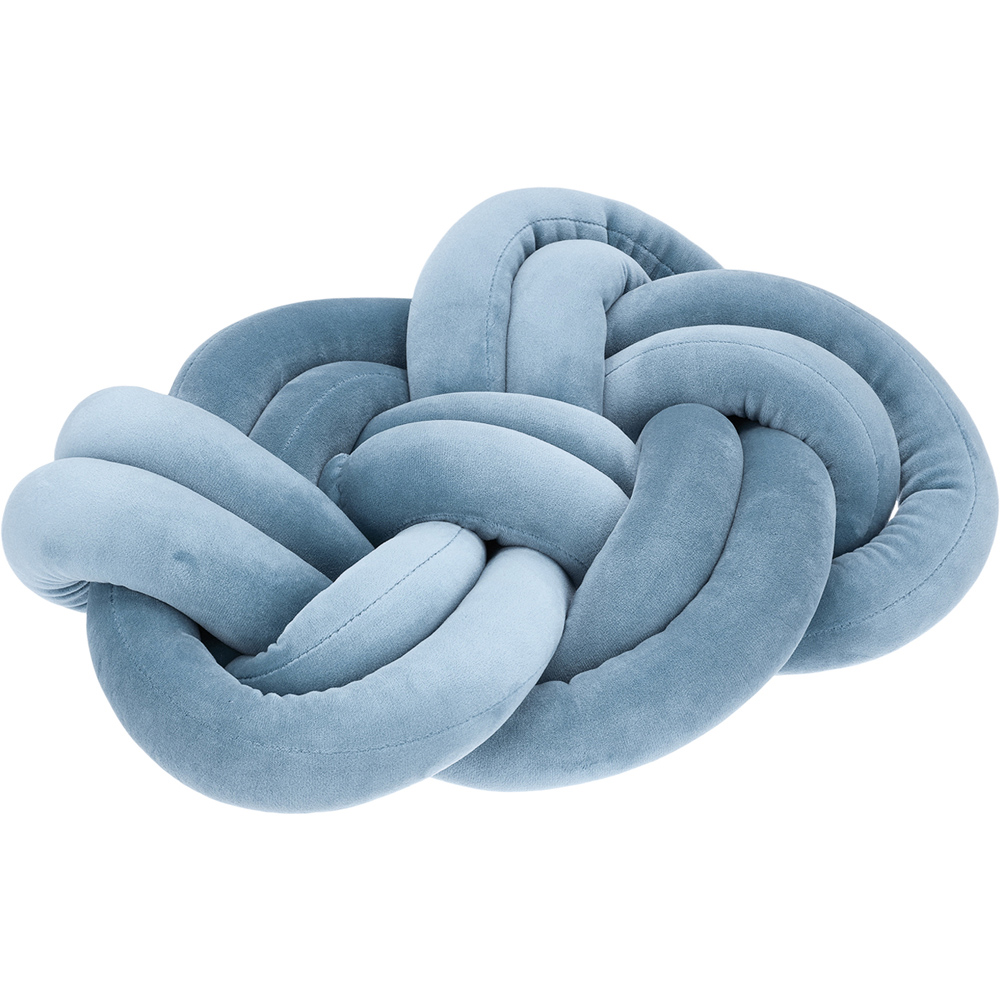 Living and Home Sky Blue Knotted Sofa Cushion 35 x 45cm 2 Pack Image 3
