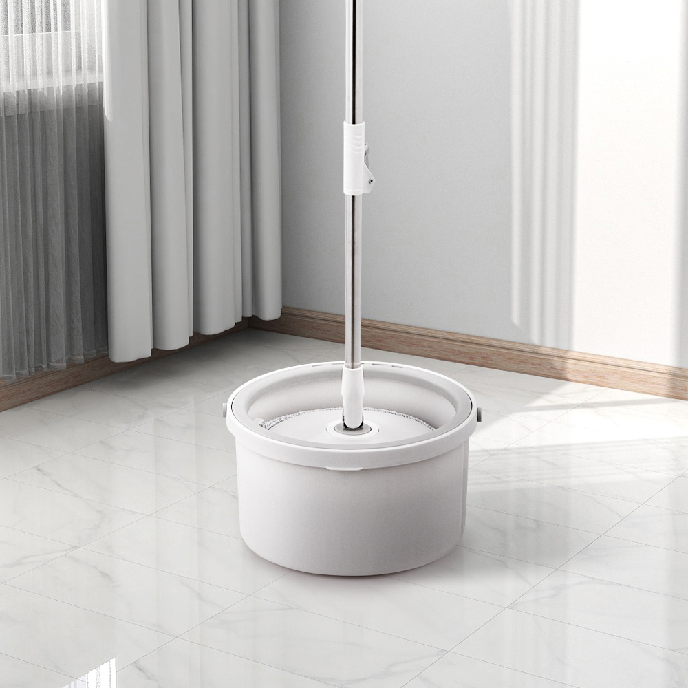 Living and Home Grey Hands Free Spin Mop Bucket Set Image 2
