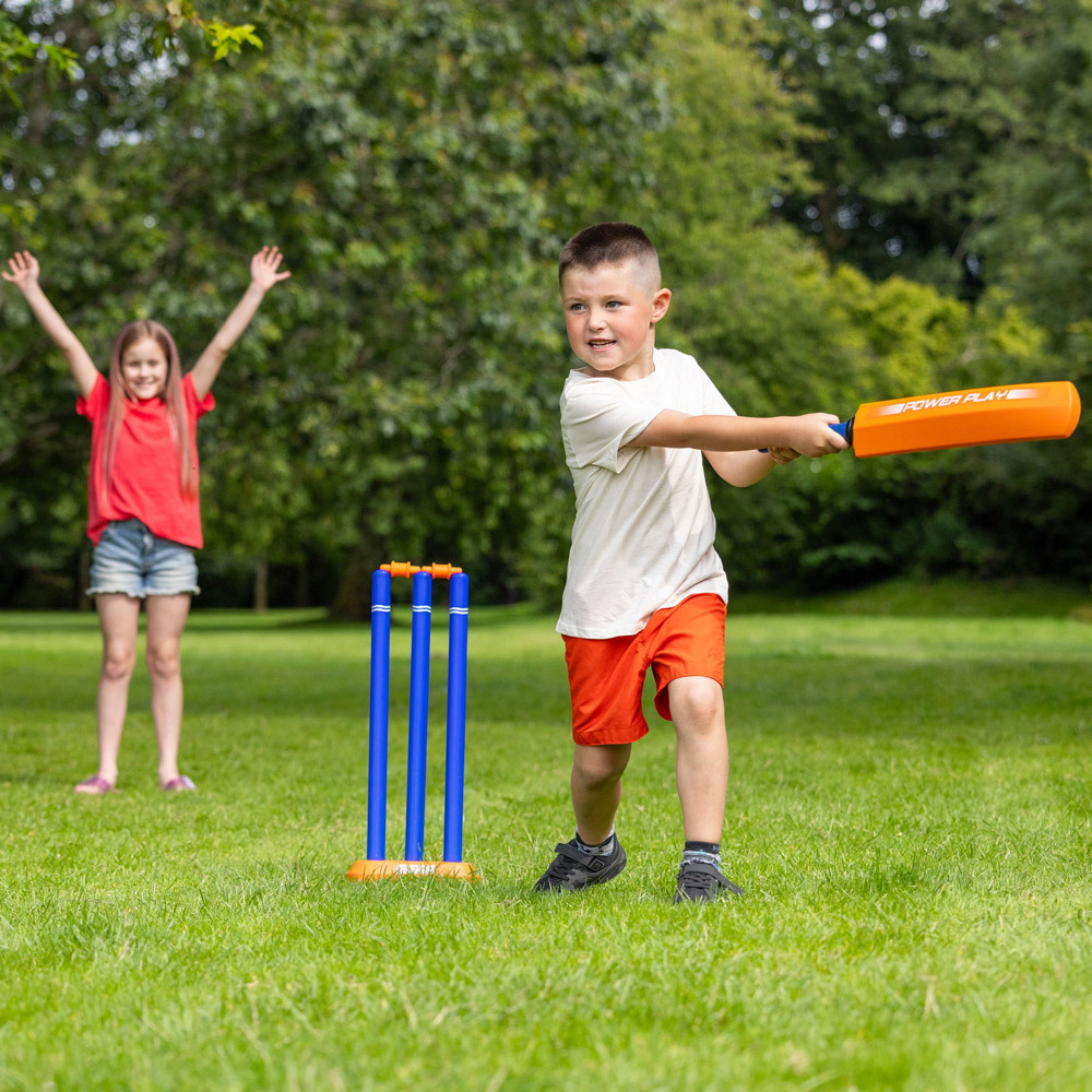 Toyrific Power Play Size 1 Orange Plastic Cricket Set Image 2