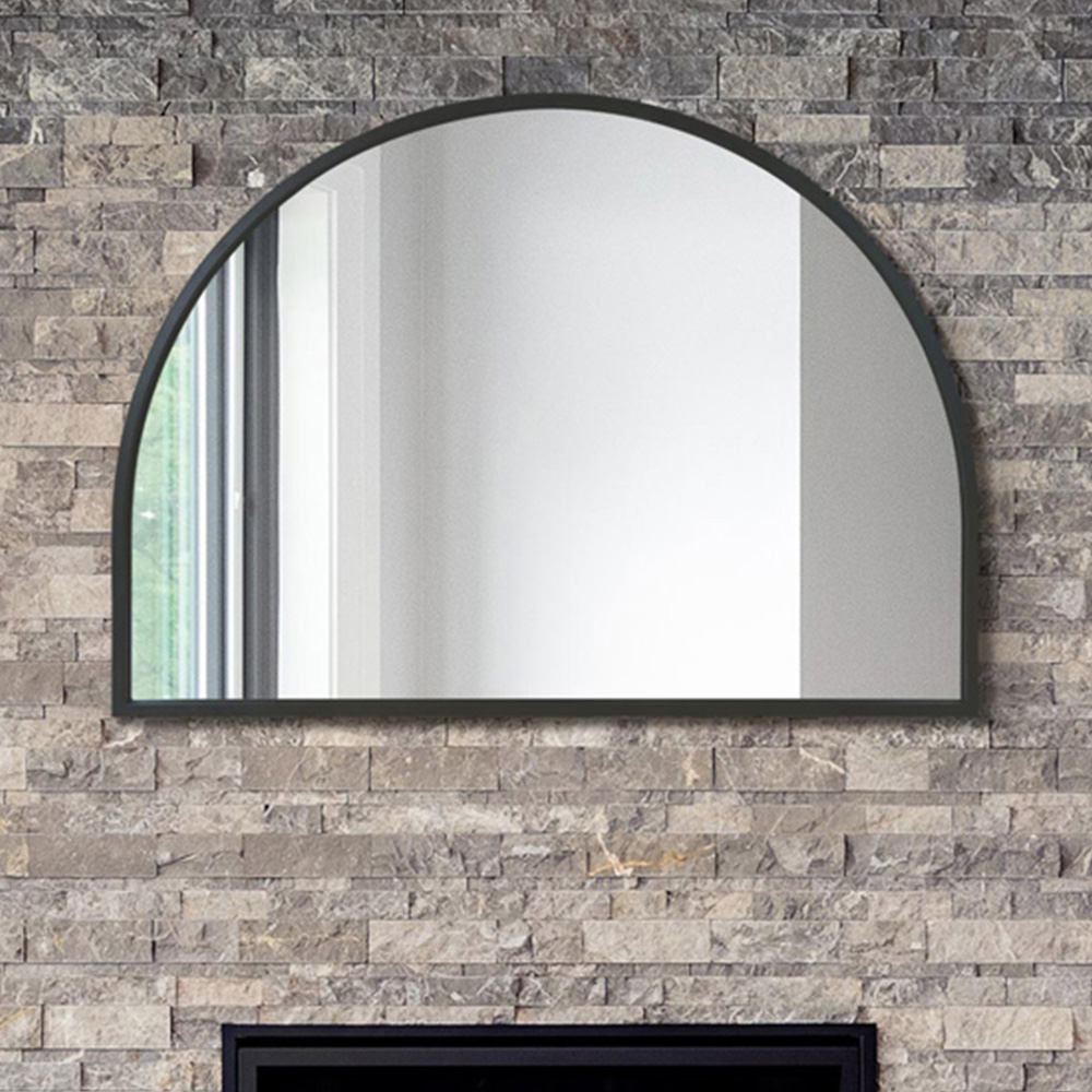 The Arcus Black Arched Wall Mirror 125 x 90cm Image 3