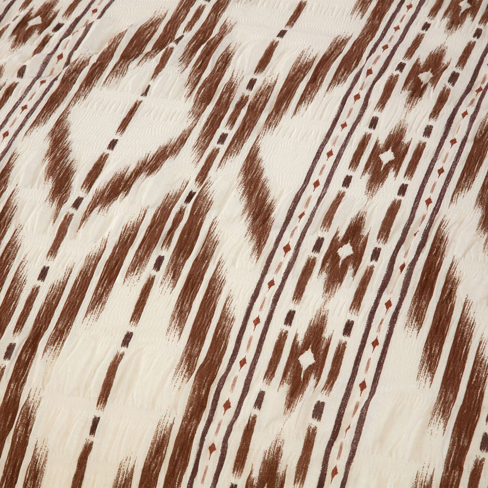 Arizona Seersucker Duvet Set Natural Superking Image 5