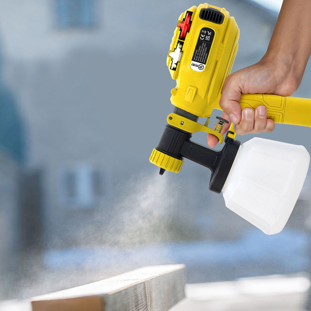 Living and Home 800W Yellow Electric Paint Sprayer Gun with 4 Nozzles Image 2
