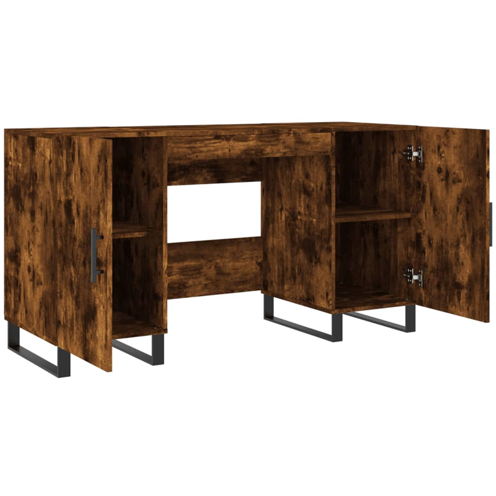 vidaXL 2 Door Modern Desk Smoked Oak Image 5