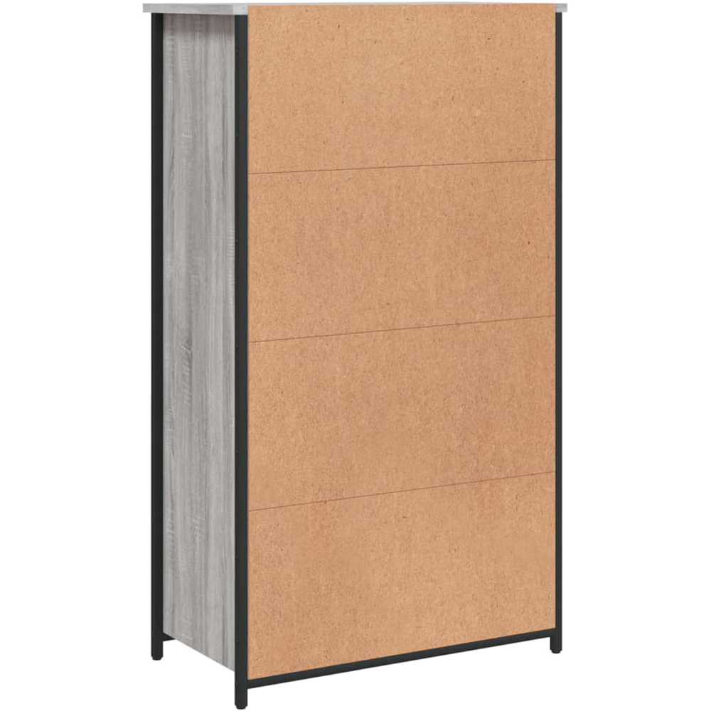 vidaXL 4 Door Grey Sonoma Highboard Image 4