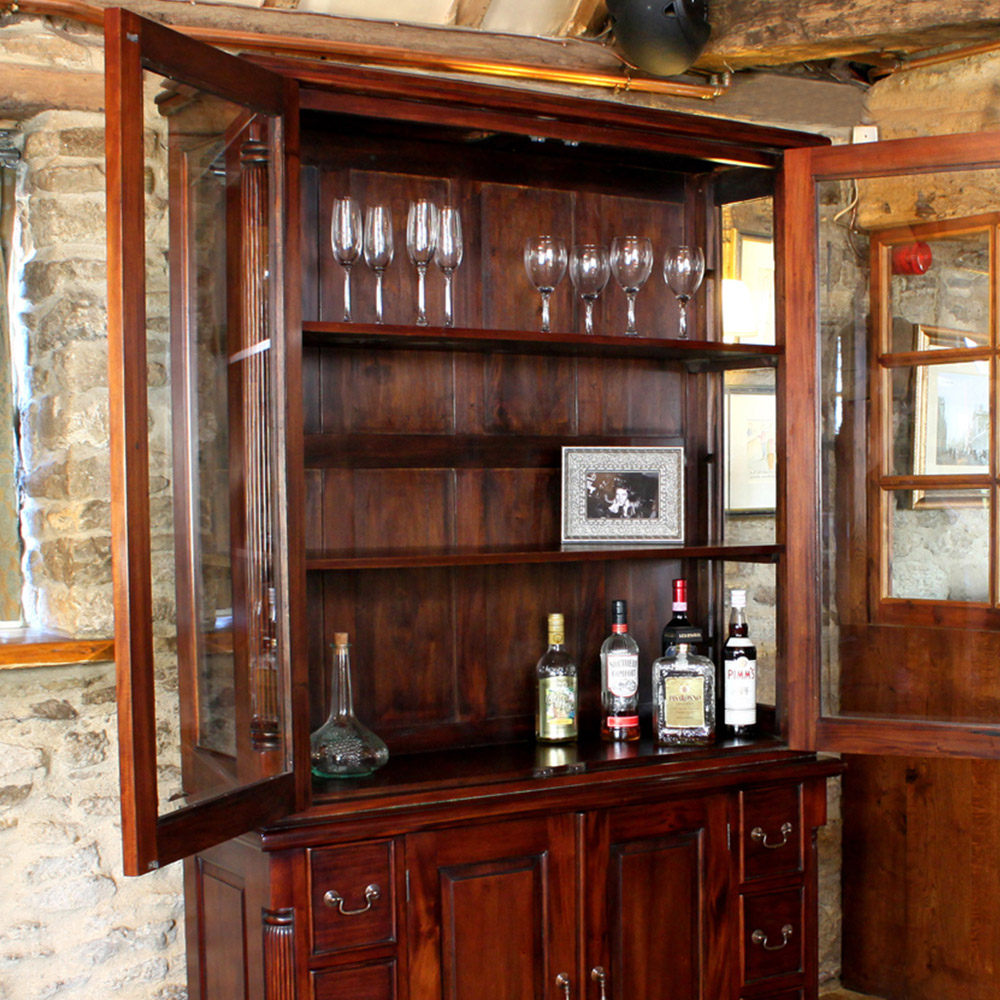 Baumhaus La Roque 2 Shelf Mahogany Hutch Dresser Top Image 2