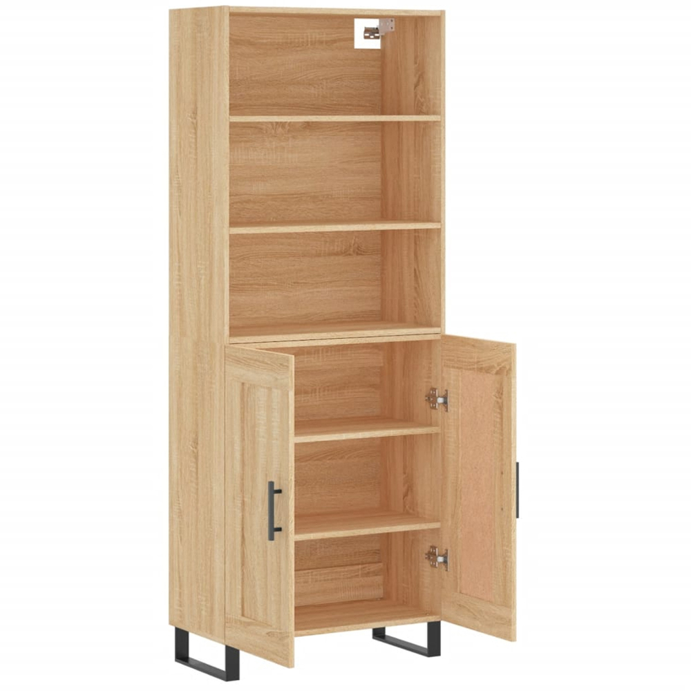 vidaXL 2 Door 3 Shelf Sonoma Oak Highboard Image 4