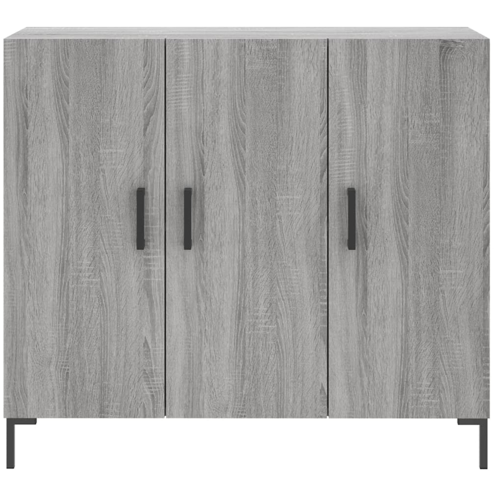 vidaXL 3 Door Grey Sonoma Wooden Sideboard Image 6