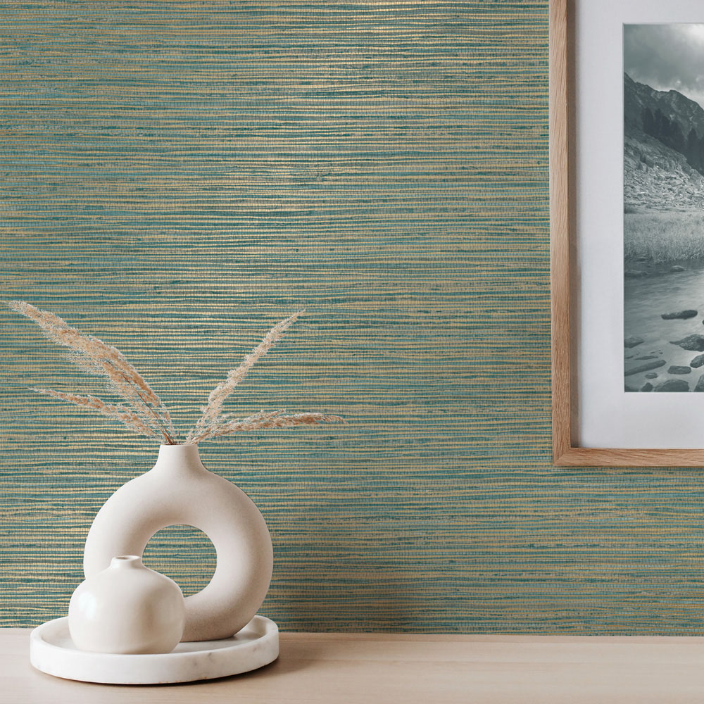 Crown Fusion Plain Teal Wallpaper Image 3