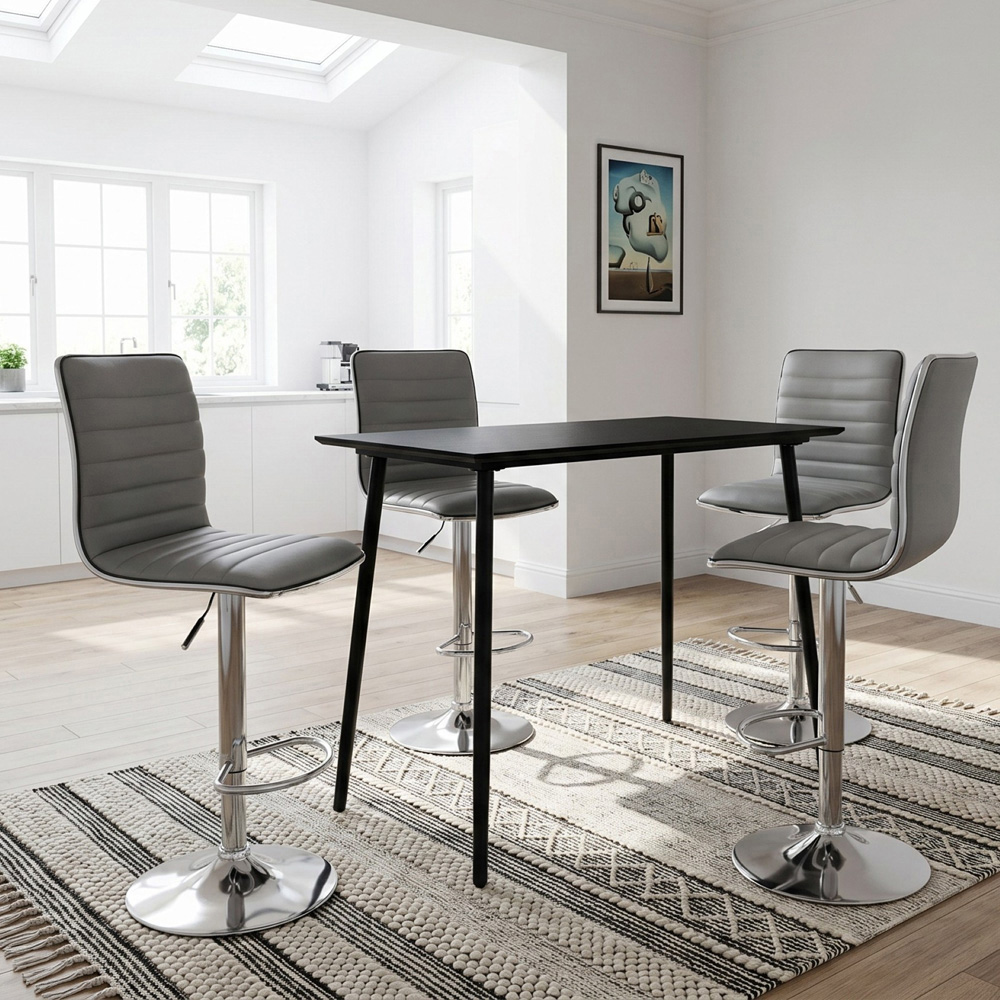 Dorel Colby Grey High Back PU Barstool Image 7