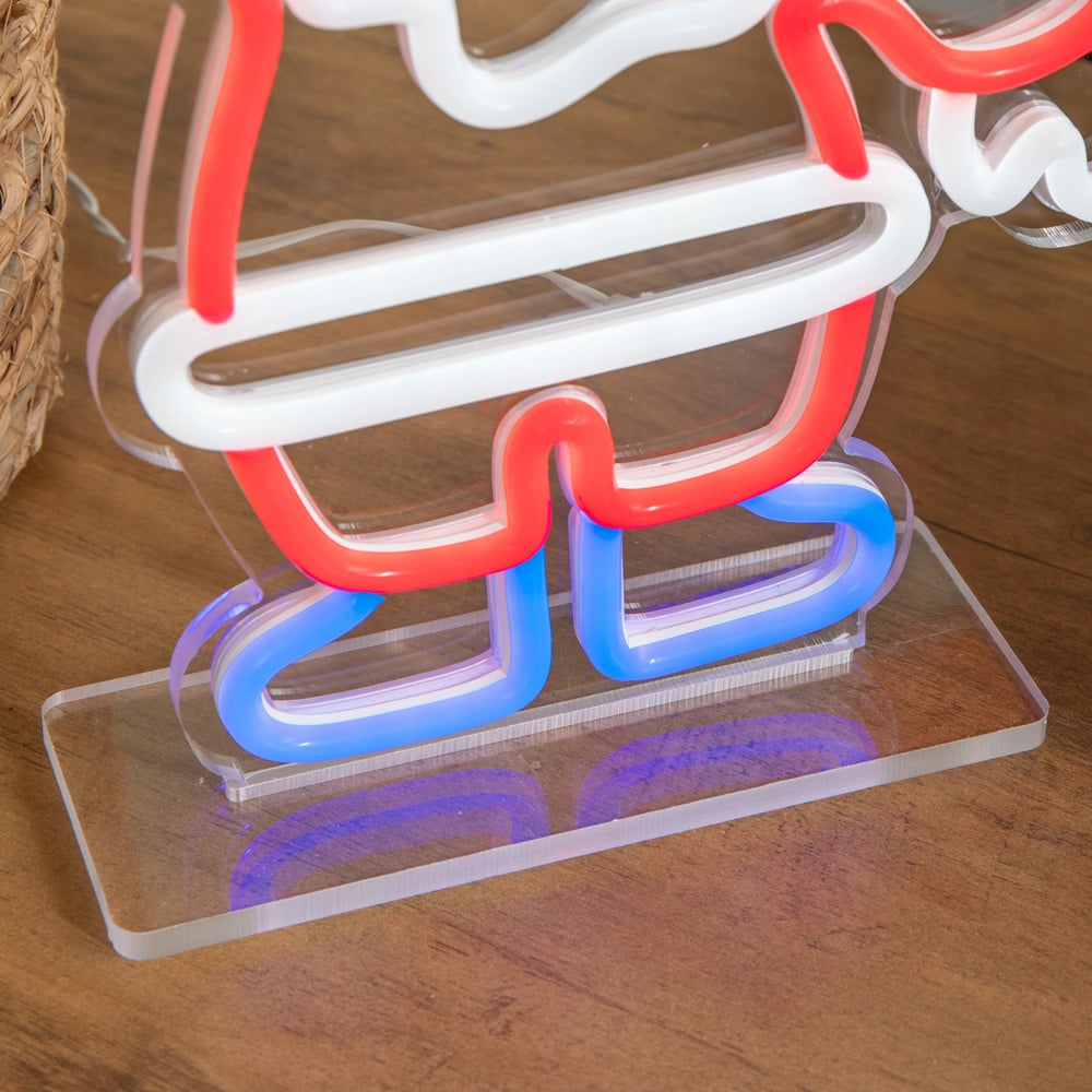 Samuel Alexander Multicolour LED Waving Santa Table Top Neon Sign 25 x 21cm Image 8