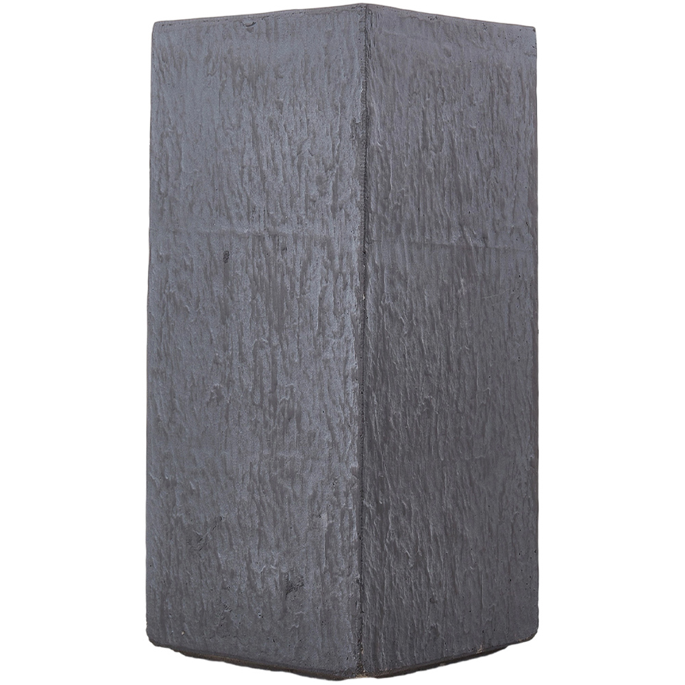 Living and Home Grey Square Textured Cement Planter with Drainage Holes 28 x 28cm Image 5