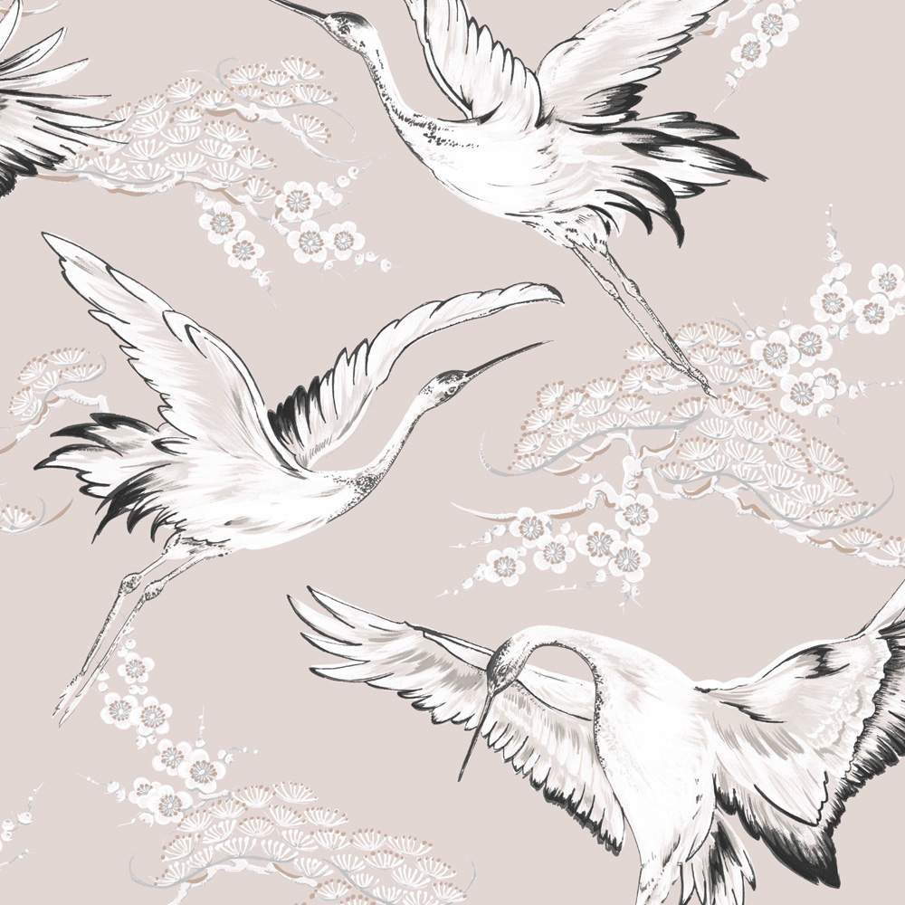 Sublime Crane Pink Wallpaper Image 1