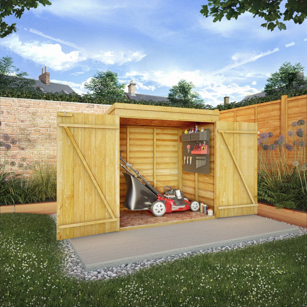 Mercia 3 x 5ft Double Door Overlap Pent Tool Storage Shed Image 6