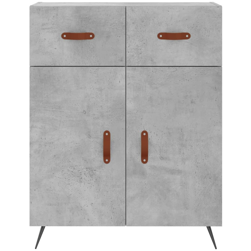 vidaXL 4 Door 2 Drawer Concrete Grey Highboard Image 8