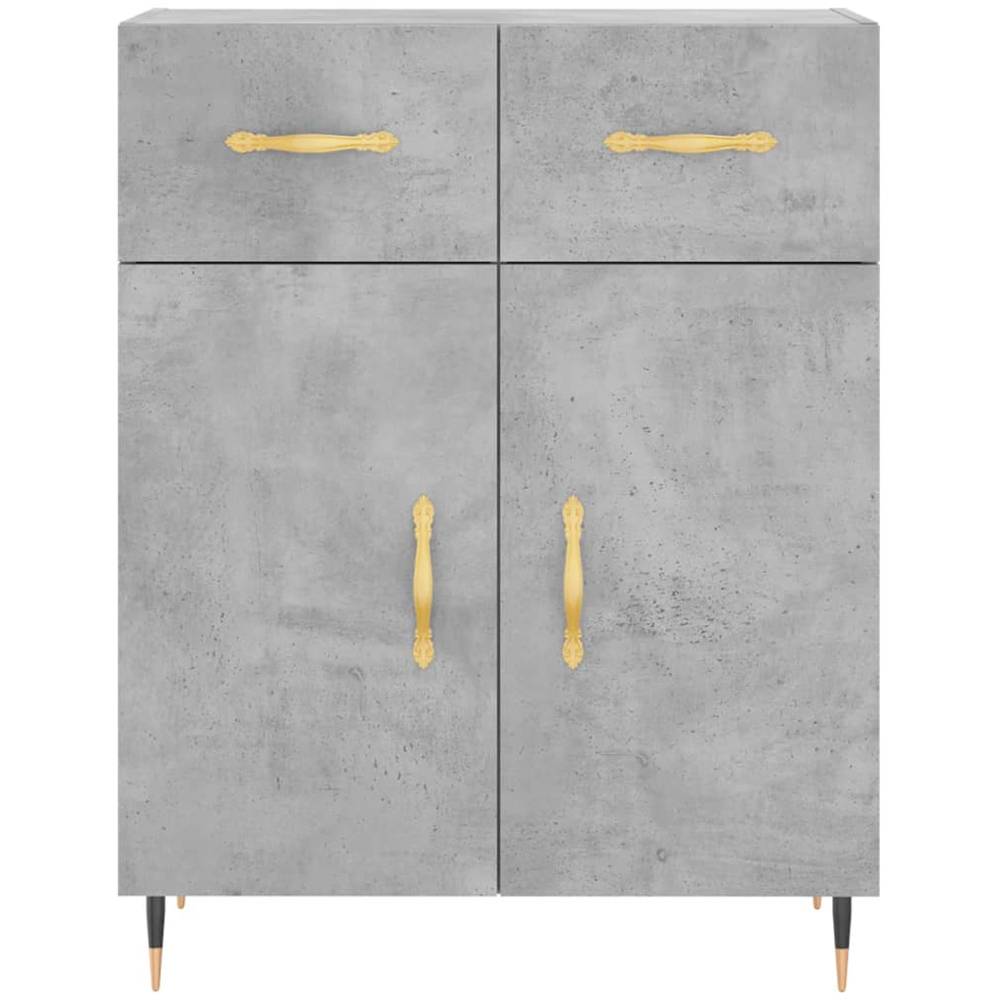 vidaXL 4 Door 2 Drawer Concrete Grey Highboard Image 8