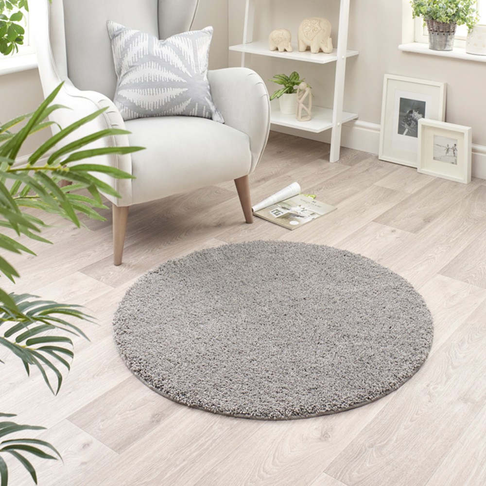 My Rug Ghost Grey Round Rug 100cm Image 2