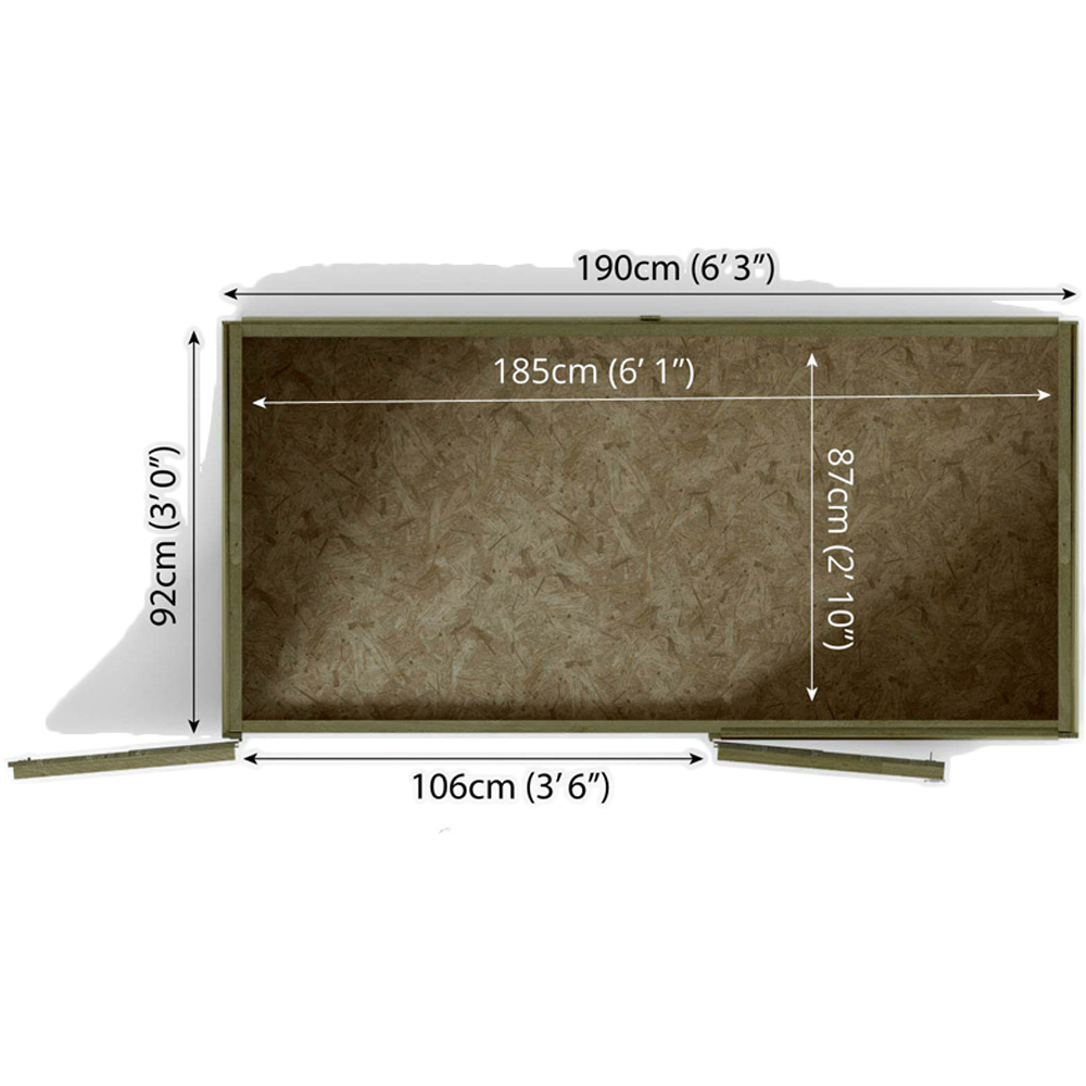 Mercia 3 x 6ft Overlap Pent Bike Storage Shed Image 8