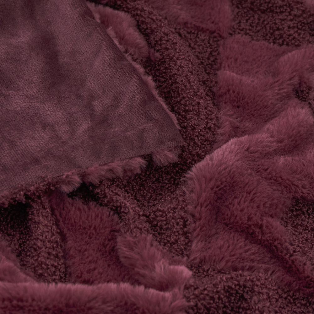 Furn Morello Cherries Fur Boucle Reversible Throw 140 x 180cm Image 3