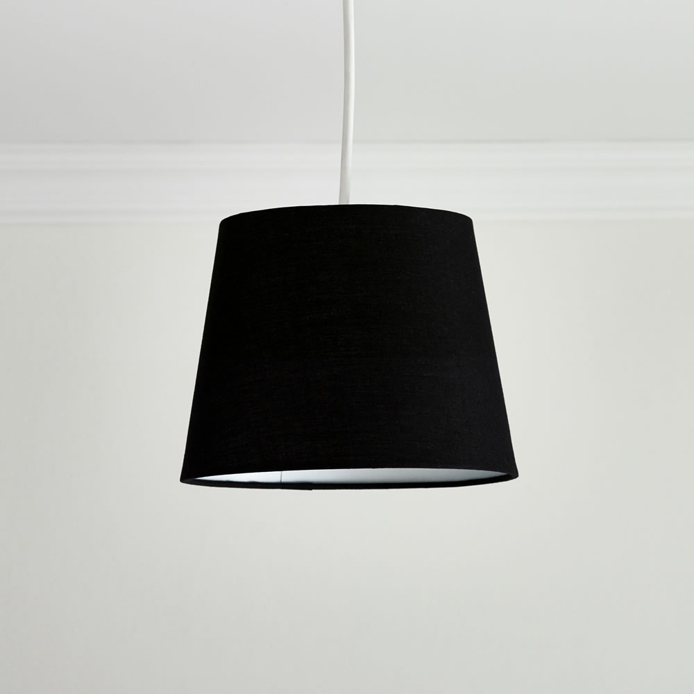 Wilko 22cm Tapered Black Light Shade Wilko