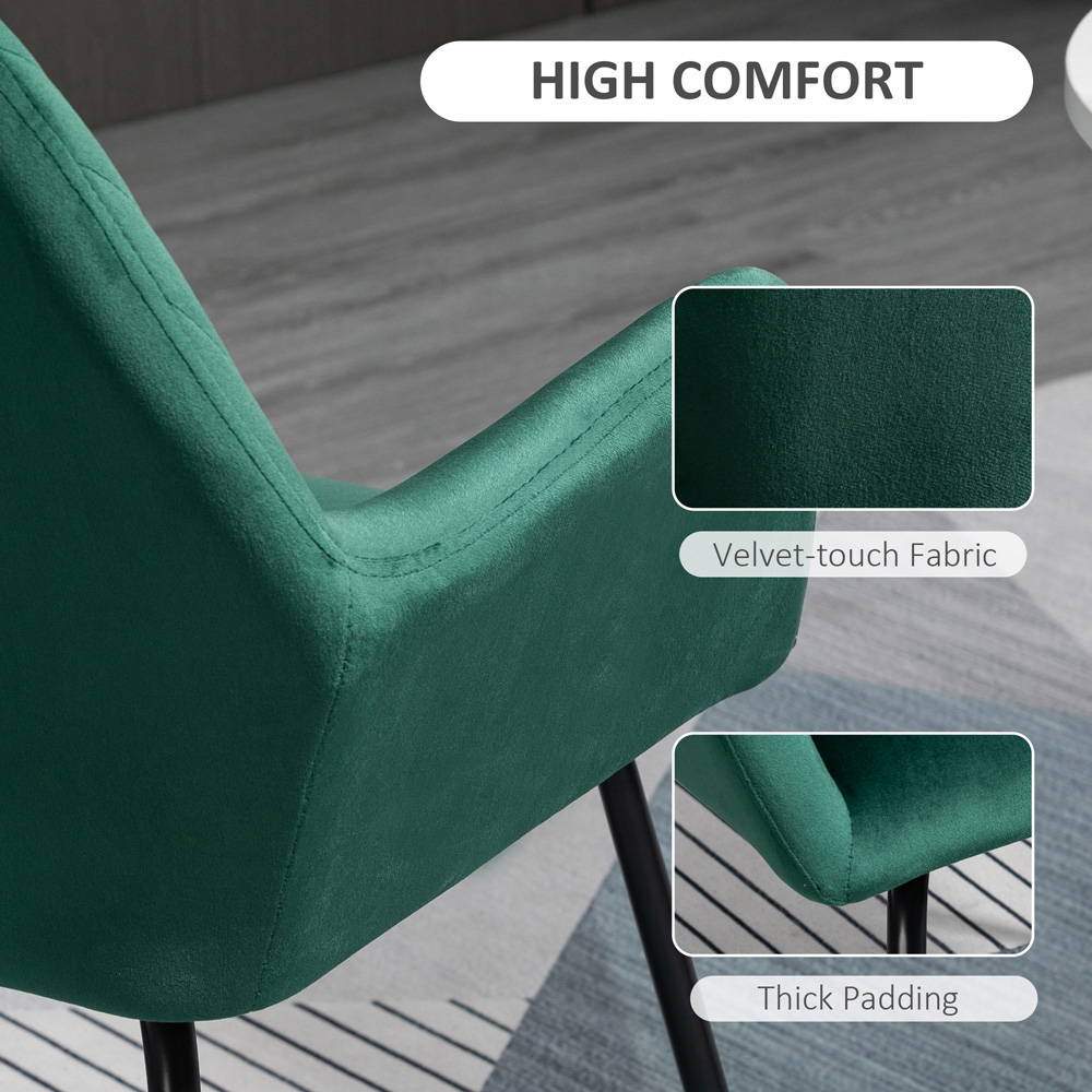 Portland Teal Green Linen Accent Armchair Image 6