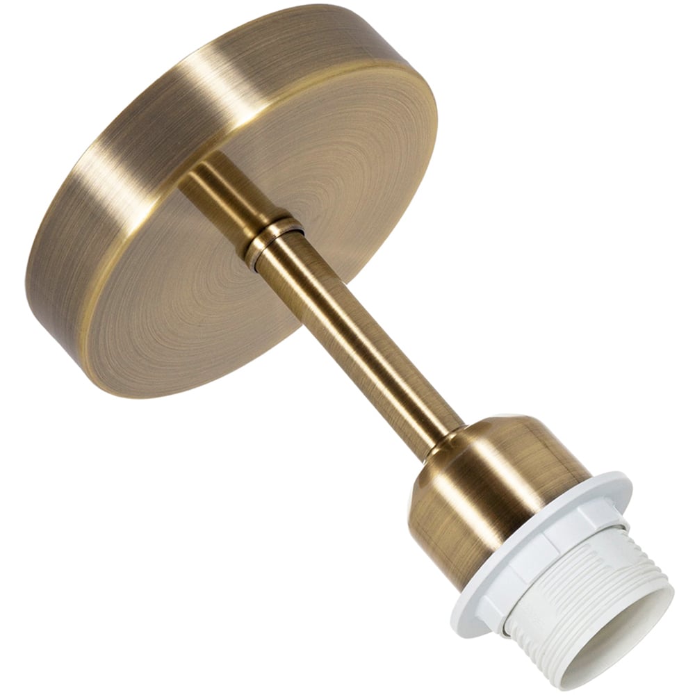 Happy Homewares Brushed Antique Brass Semi Flush Ceiling Light Image 5