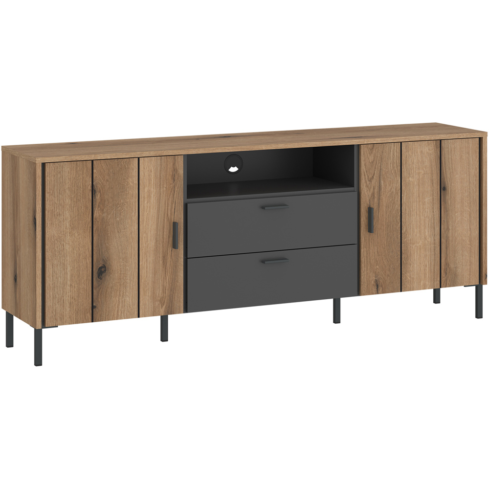 Furniture To Go Arundel 2 Door 2 Drawer Oak TV Cabinet Image 2