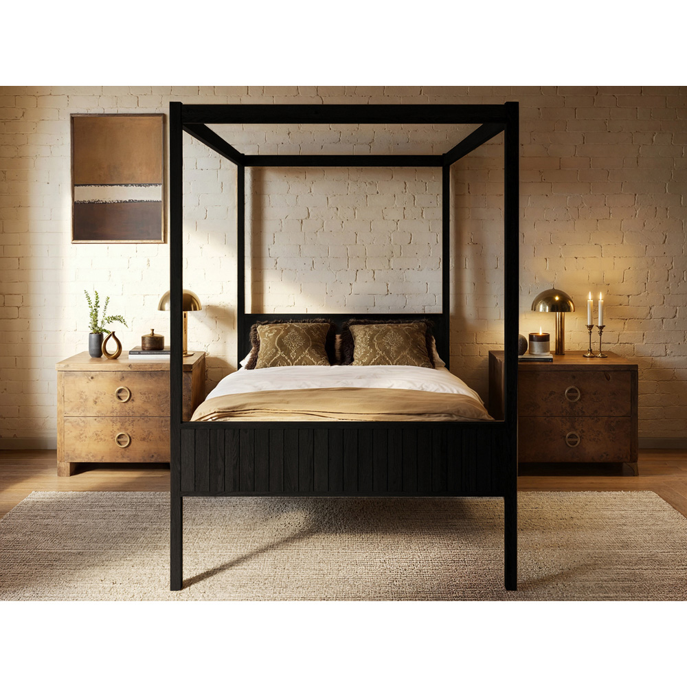 Flair Maddy Double Black 4 Poster Bed Image 4