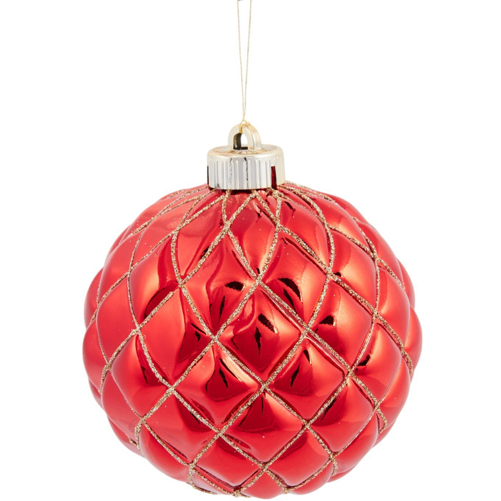 Pack of 33 Sleigh Bells Ring Baubles Red Image 6