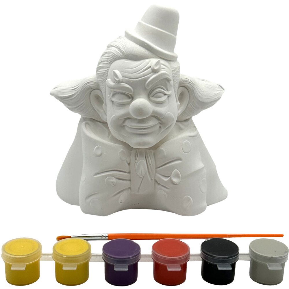 Paint Your Own Ceramic Clown Kit White Image 2