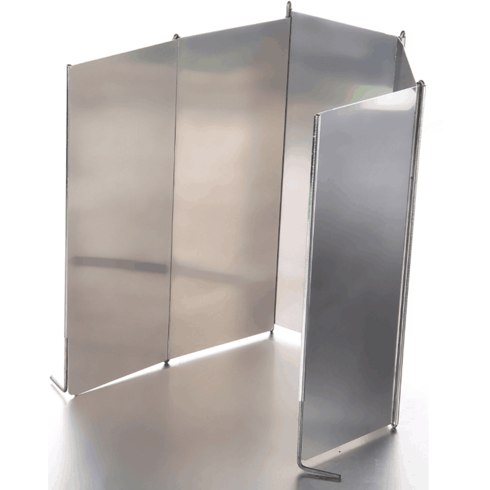 Folding Aluminium Wind Break Silver Image 2