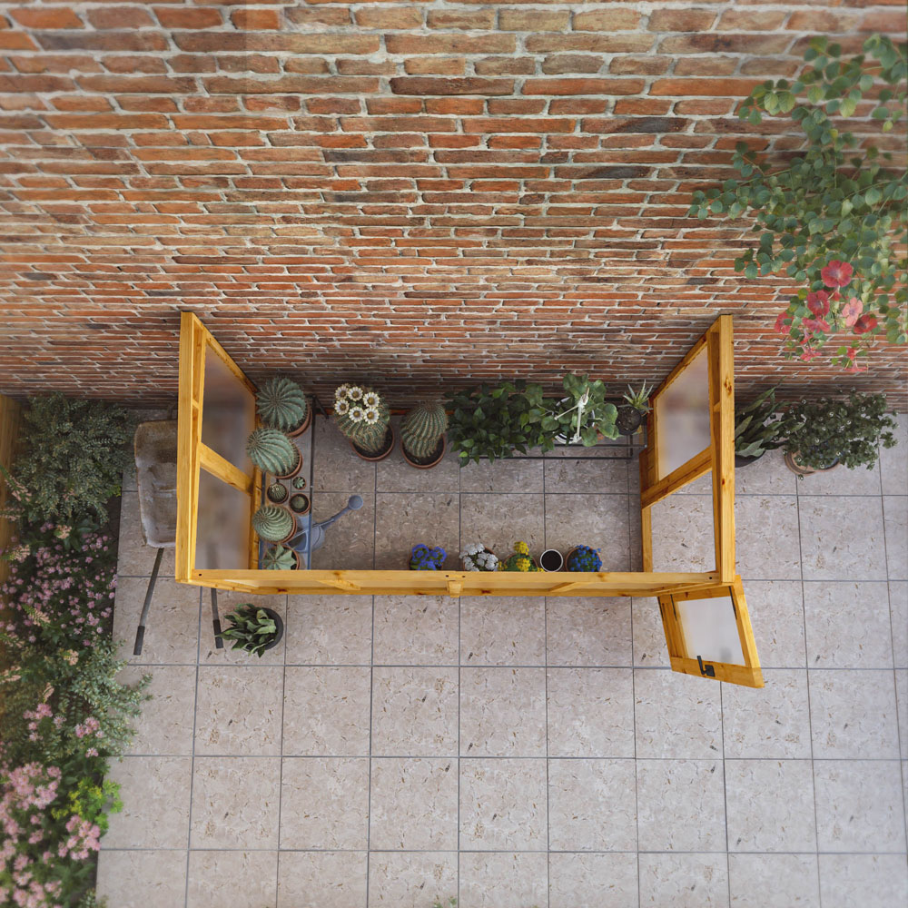 Mercia Woodsman Pent Lean To Polycarbonate 8 x 4ft Greenhouse Image 7