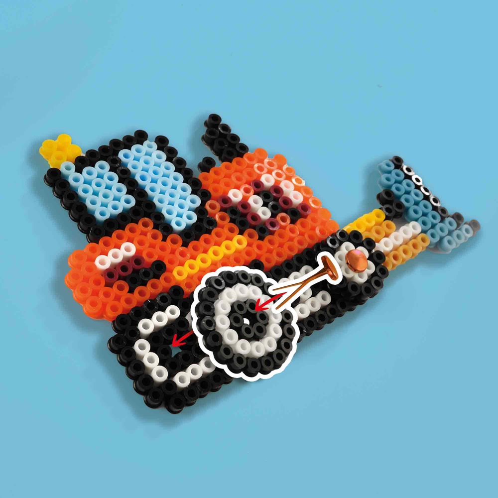 SES Creative Beedz Construction Trucks Iron On Beads Kit 2400 Piece Image 3