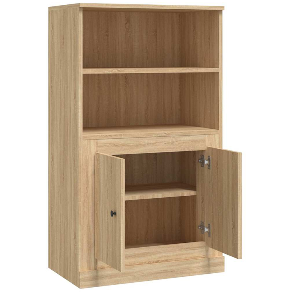 vidaXL 2 Door 2 Open Shelf Sonoma Oak Highboard Image 7