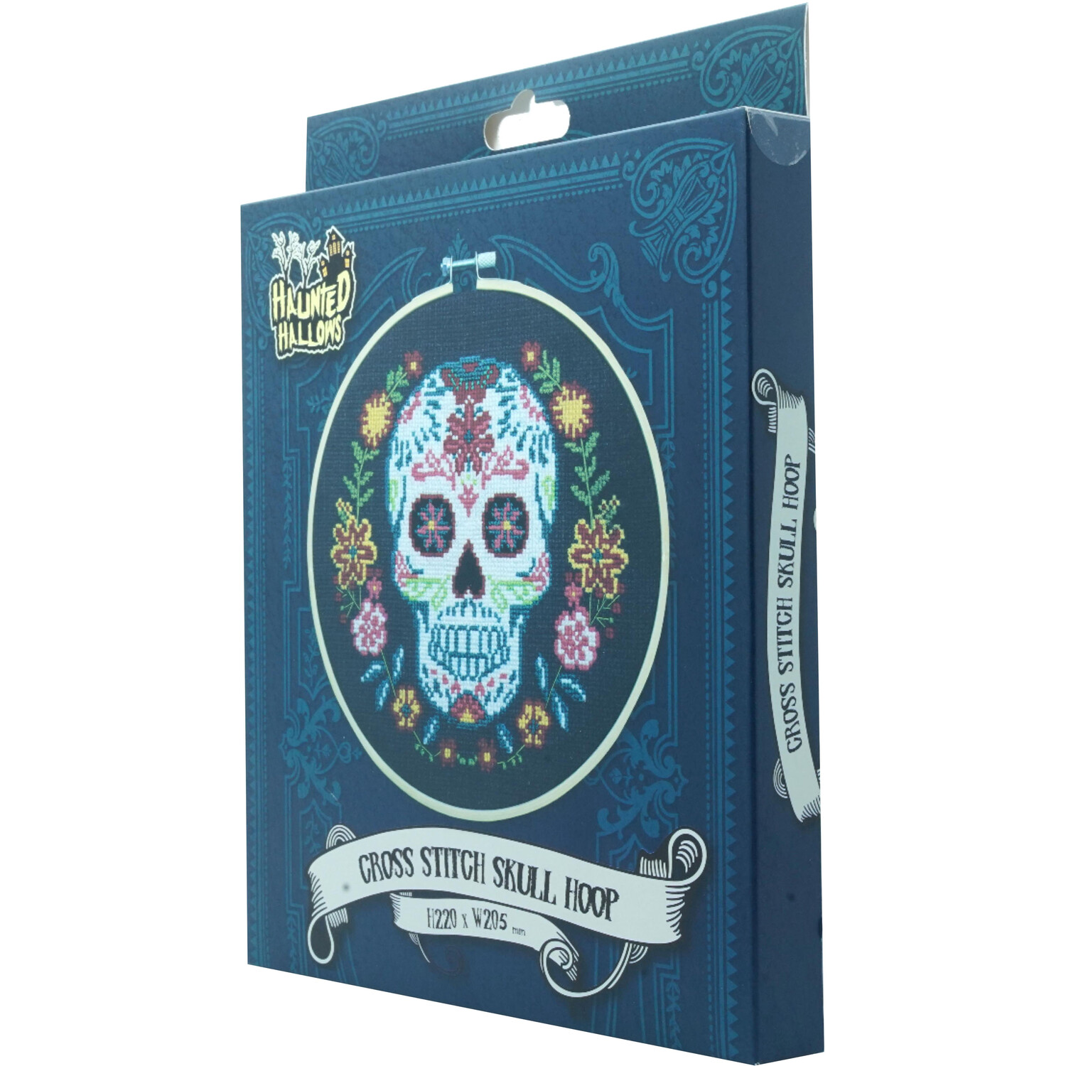 Cross Stitch Skull Hoop Kit Image 4