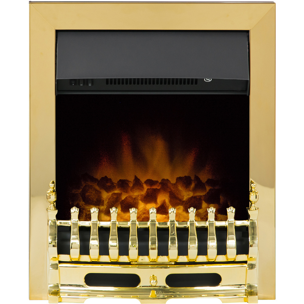 Adam Blenheim Brass Electric Inset Fire Image 3