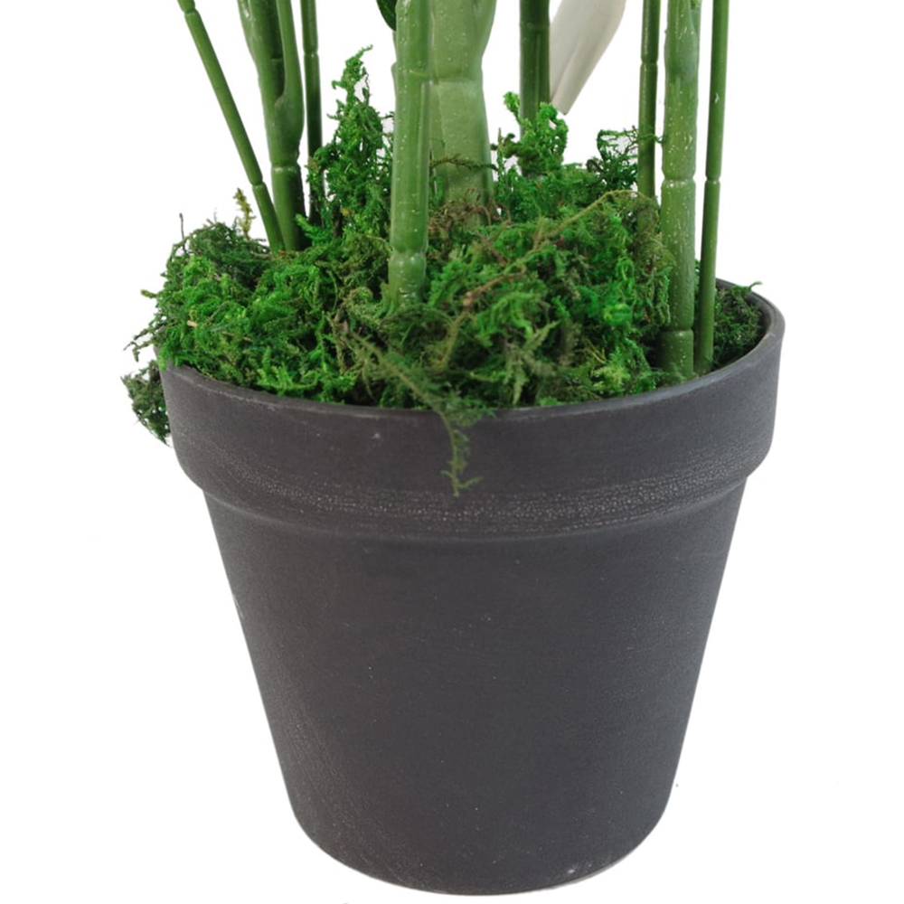 Botanik Bamboo Artificial Plant in Gold Metal Planter 2.1ft Image 4