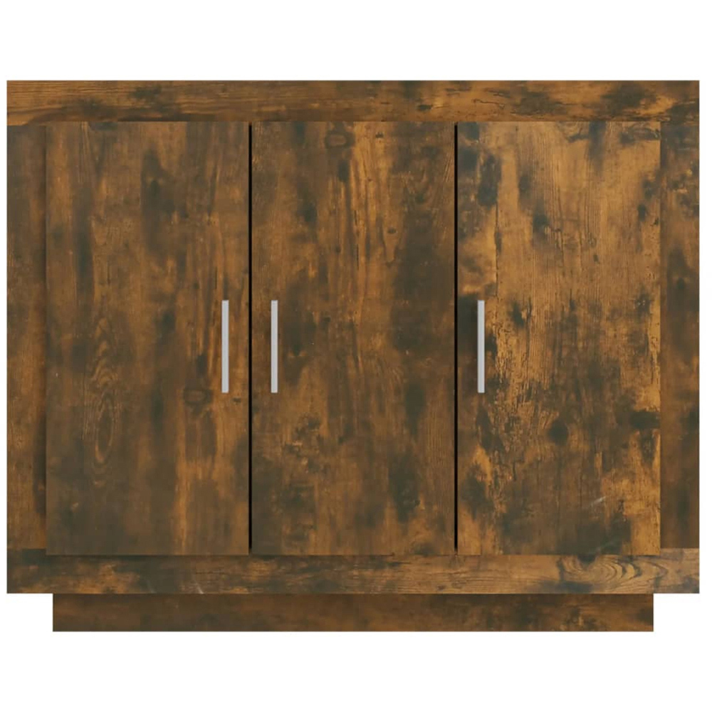 vidaXL 3 Door Smoked Oak Sideboard Image 5