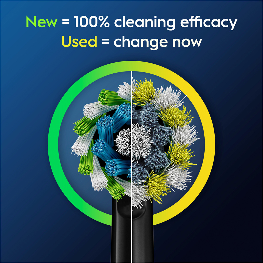 Oral-B Pro Black Cross Action Toothbrush Heads 8 Pack Image 4