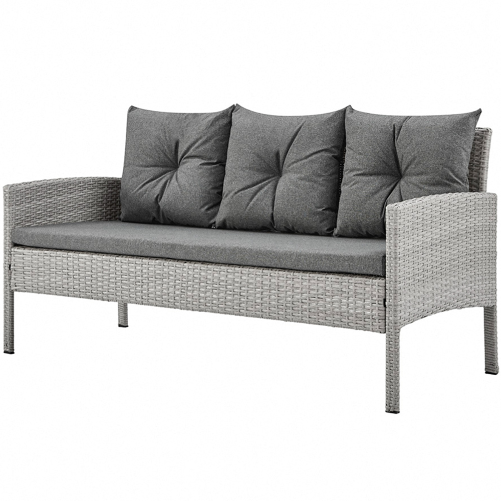 Home Detail Roma 7 Seater Dark Grey Rattan Sofa Set with Cover Image 3